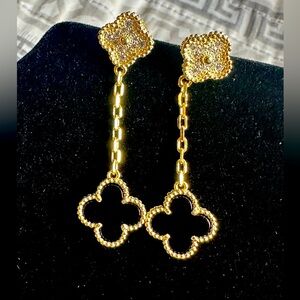 Gold Clover Earrings